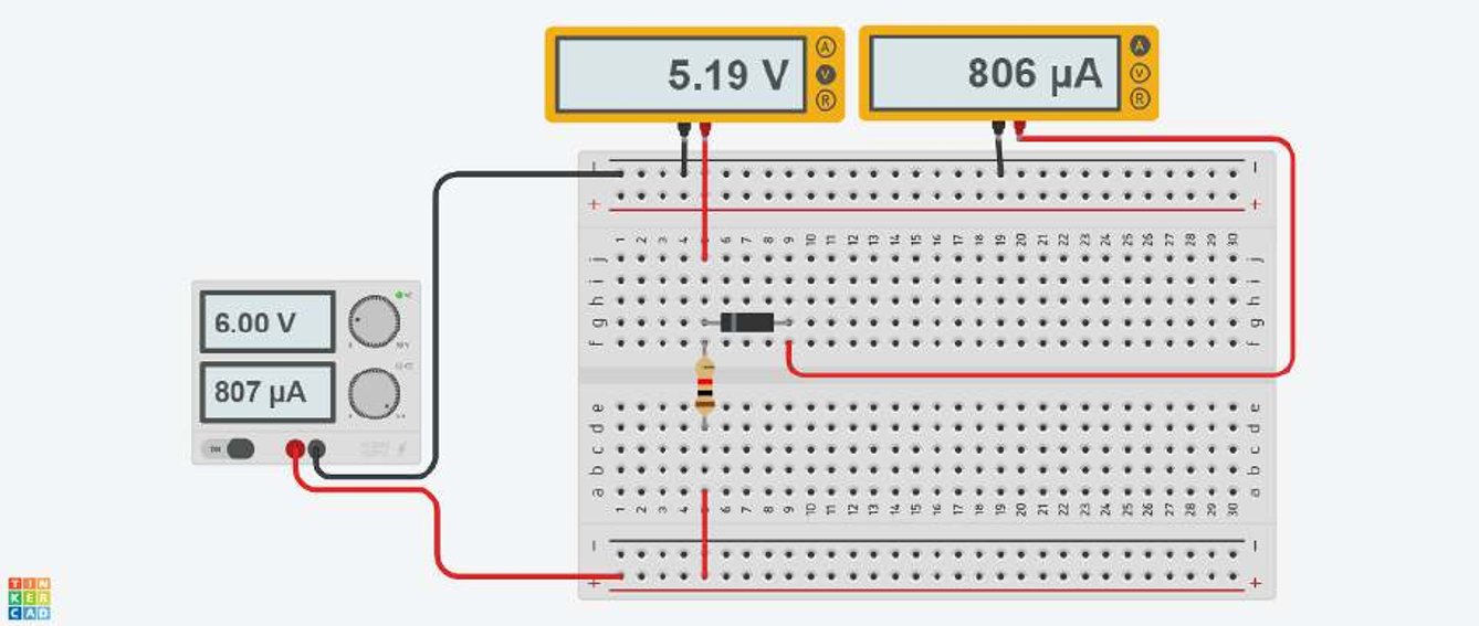 Figure 4: TinkerCAD simulation for circuit 2