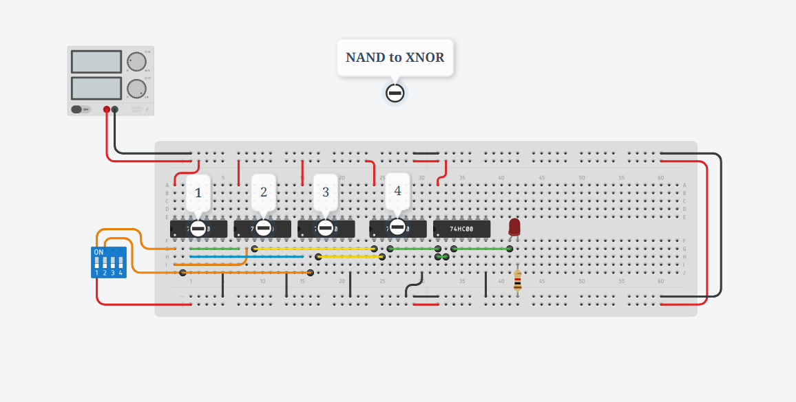 IC Implementation of the XNOR using NAND