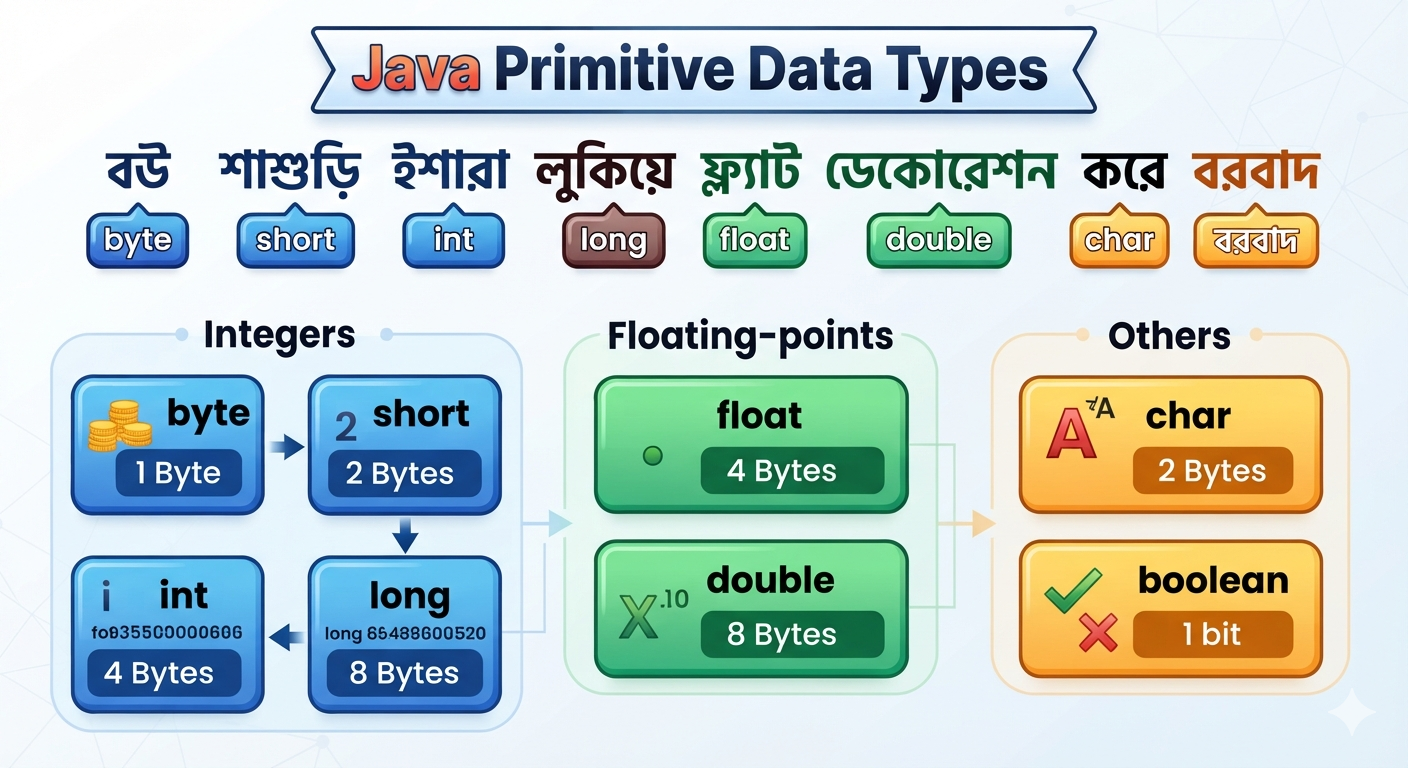 java types mnemonic cheat sheet